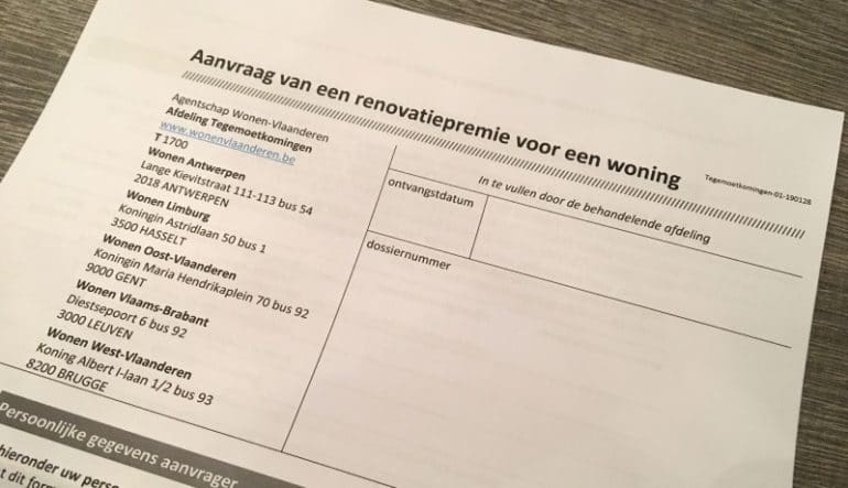 vlaamse renovatiepremie 2019